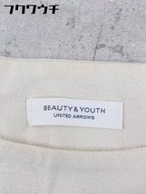 ◇ BEAUTY & YOUTH UNITED ARROWS レース 切り替え 七分袖 Tシャツ カットソー アイボリー系 レディース_画像4