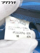 ◇ ZUCCa ズッカ シルク混 チェック 膝丈 スカート サイズM ブルー レディース_画像6