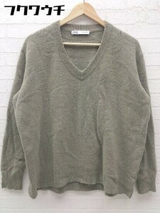 ◇ ZARA ザラ カシミヤ100％ 長袖 ニット セーター サイズEUR S USA S MEX 26 グレー系 レディース