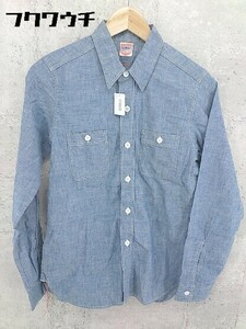 * BEAMS BOY Beams Boy long sleeve shirt blue lady's 