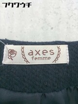 ■ axes femme アクシーズファム 長袖 コート サイズM ネイビー系 レディース_画像4