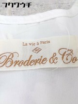 ◇ Broderie & Co nano universe レイヤード ノースリーブ オールインワン サイズF ホワイト ブルー系 レディース_画像4