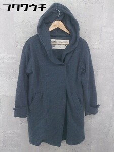 # RNAa-ruene- with a hood long sleeve coat size M navy lady's 