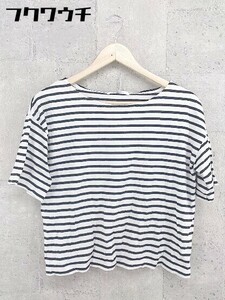 * JOURNAL STANDARD relume border short sleeves T-shirt cut and sewn size F white black lady's 