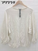 ◇ antiqua アンティカ 長袖 Tシャツ カットソー サイズF オフホワイト レディース_画像3