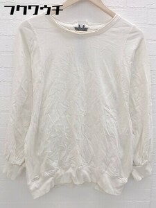 ◇ antiqua アンティカ 長袖 Tシャツ カットソー サイズF オフホワイト レディース