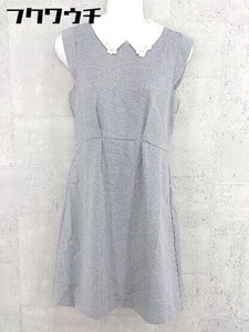 ◇ ◎ JILL STUART ジル スチュアート 衿付き 半袖 ミニ ワンピース サイズM グレー系 レディース