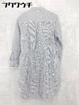 ◇ Wrangler × chocol raffine robe ストライプ 長袖 膝下丈 シャツ ワンピース サイズF ブラック ホワイト レディース_画像3
