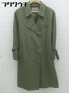 * * one after another NICE CLAUP waist ribbon attaching long sleeve coat size M khaki series lady's 