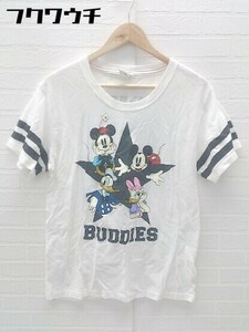 ◇ X-girl エックスガール×Disney ディズニー 半袖 Tシャツ カットソー サイズO ホワイト レディース