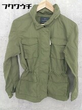 ◇ green label relaxing グリーンレーベルリラクシング UNITED ARROWS 長袖 ジャケット サイズ38 カーキ系 レディース_画像1