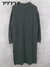 ◇ ITEMS URBAN RESEARCH アーバンリサーチ ハイネック 長袖 膝下丈 ニット ワンピース サイズF グレー系 レディース_画像1