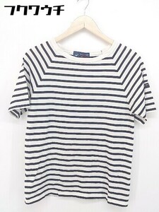 ◇ SAINT JAMES セントジェームス ボーダー フランス製 半袖 Tシャツ カットソー サイズSM ホワイト ブラック レディース