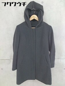 ◇ ◎ COMME CA ISM コムサイズム フード付き 長袖 コート サイズL グレー レディース