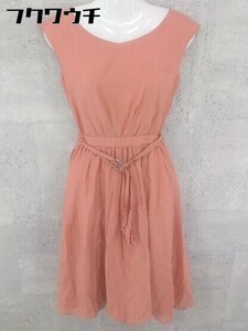 * * PROPORTION BODY DRESSING silk . waist belt attaching no sleeve knees height One-piece size 2 pink series lady's 