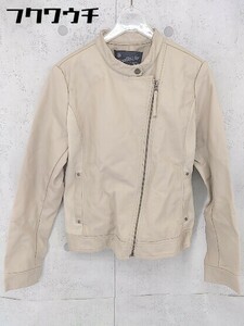 ◇ URBAN RESEARCH Sonny Label フェイクレザー ジップアップ ジャケット サイズ38 グレージュ系 レディース