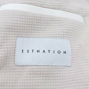 ◇ ESTNATION エストネーション シングル 2B 長袖 テーラードジャケット サイズM ライトベージュ レディースの画像4