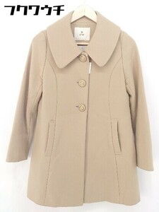 # ef-de ef-de long sleeve turn-down collar coat size 9 beige lady's 