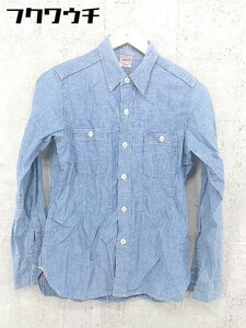 * * BEAMS BOY Beams Boy long sleeve shirt blue lady's 