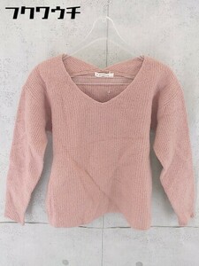 * Pinky&Dianne Pinky & Diane V шея длинный рукав вязаный свитер размер 38 Pink Lady -s