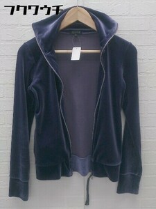 * BLACK BY MOUSSY velour style double Zip long sleeve Zip up jacket size 1 purple lady's 