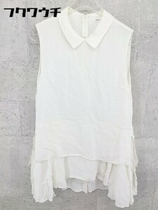 * FRAY I.Df Ray I ti- no sleeve Mini tunic One-piece size 0 white lady's 