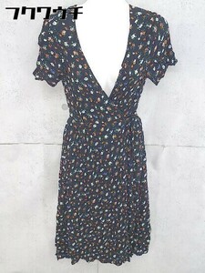 * MOUSSY Moussy floral print short sleeves gown size F black multi lady's 