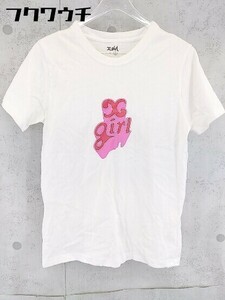 ◇ X-girl エックスガール プリント 半袖 Tシャツ カットソー サイズ2 ホワイト レディース
