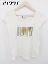 ◇ agnes b アニエスベー 半袖 Tシャツ カットソー サイズ2 ホワイト レディース_画像1