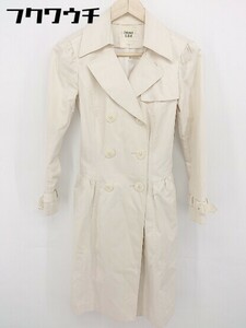 * * Private Label Private Label waist ribbon attaching long sleeve coat size M beige lady's 