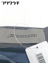 ◇ The SECRETCLOSET ザシークレットクローゼット ボーダー柄 長袖 ミニ ワンピース サイズF ネイビー レディース_画像4