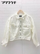 ◇ w closet ダブルクローゼット 長袖 デニム ジャケット サイズF アイボリー レディース_画像2