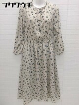 ◇ chocol raffine robe ショコラ フィネ ローブ 長袖 ロング ワンピース サイズF ベージュ レディース_画像1