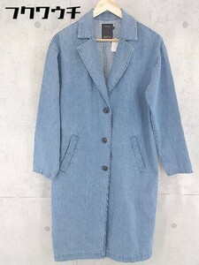 ◇ AZUL BY MOUSSY アズールバイマウジー 長袖 デニム ロング コート サイズM インディゴ レディース