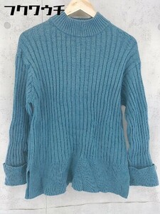 * URBAN RESEARCH Urban Research mok neck rib knitted sweater size FREE blue group lady's 