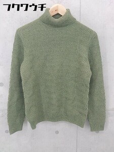 ◇ green label relaxing UNITED ARROWS ウール ニット タートルネック 長袖 セーター サイズS グリーン レディース