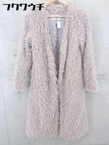 # eimy istoire Amy Ist wa-ru fake fur long sleeve coat size FREE gray lady's 