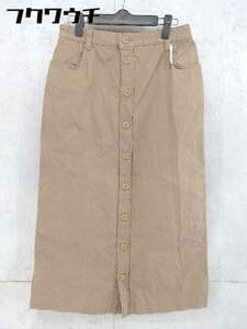 ◇ Cloth&Cross クロス＆クロス ロング 台形 スカート ブラウン レディース