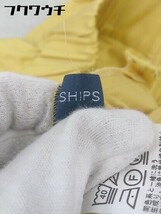 ◇ SHIPS シップス サイドジップ 膝丈 フレア スカート サイズ38 イエロー レディース_画像4