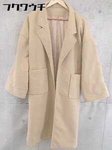 ■ ●新品● ◎ JUNOAH ジュノア タグ付き 長袖 コート サイズM ベージュ レディース