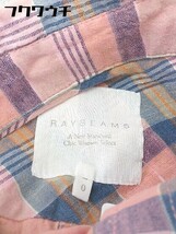 ◇ ◎ Ray BEAMS レイ ビームス リネン混 チェック 長袖 シャツ サイズ0 ピンク マルチ レディース_画像4