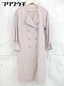 ◇ ◎ natural couture ナチュラルクチュール ベルト付 長袖 コート サイズF グレー系 レディース