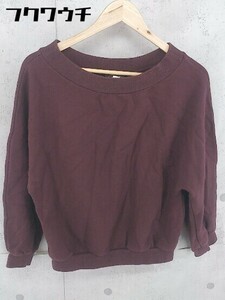 * STUNNING LURE Stunning Lure reverse side nappy off shoru long sleeve sweatshirt size M wine red lady's 