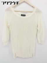 ◇ UNTITLED アンタイトル リネン混 長袖 ニット セーター サイズ2 ホワイト系 レディース_画像2