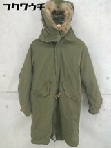 ■ ◎ HARE ハレ 長袖 モッズ コート サイズL カーキ レディース_画像1