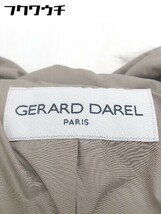 ■ ◎ GERARD DAREL ジェラールダレル ラクーンファー ベルト付き 長袖 ダウン ジャケット サイズ9 ベージュ系 レディース_画像4