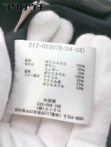 ■ ◎ UNIQLO ユニクロ フェイクファー付 ジップアップ ダウン コート サイズL ブラック レディース_画像5