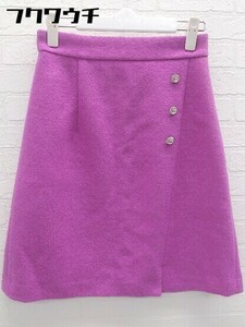 ◇ PROPORTION BODY DRESSING バックジップ ビジューボタン 膝丈 スカート サイズ3 ピンク レディース