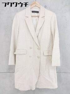 ■ ZARA BASIC ザラベーシック リネン混 長袖 チェスター コート サイズEUR M USA M MEX 28 ベージュ系 レディース