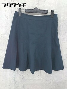 ◇ KUMIKYOKU 組曲 膝丈 フレア スカート サイズ3 ネイビー レディース